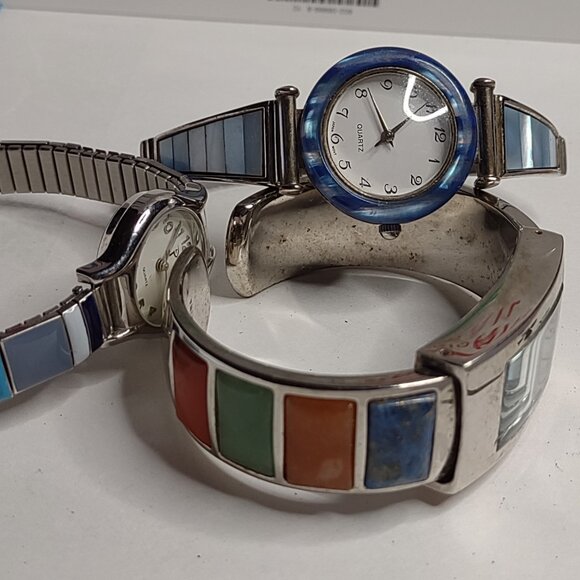 Lot Of 3 Untested Multicolor Watches - Picture 1 of 6